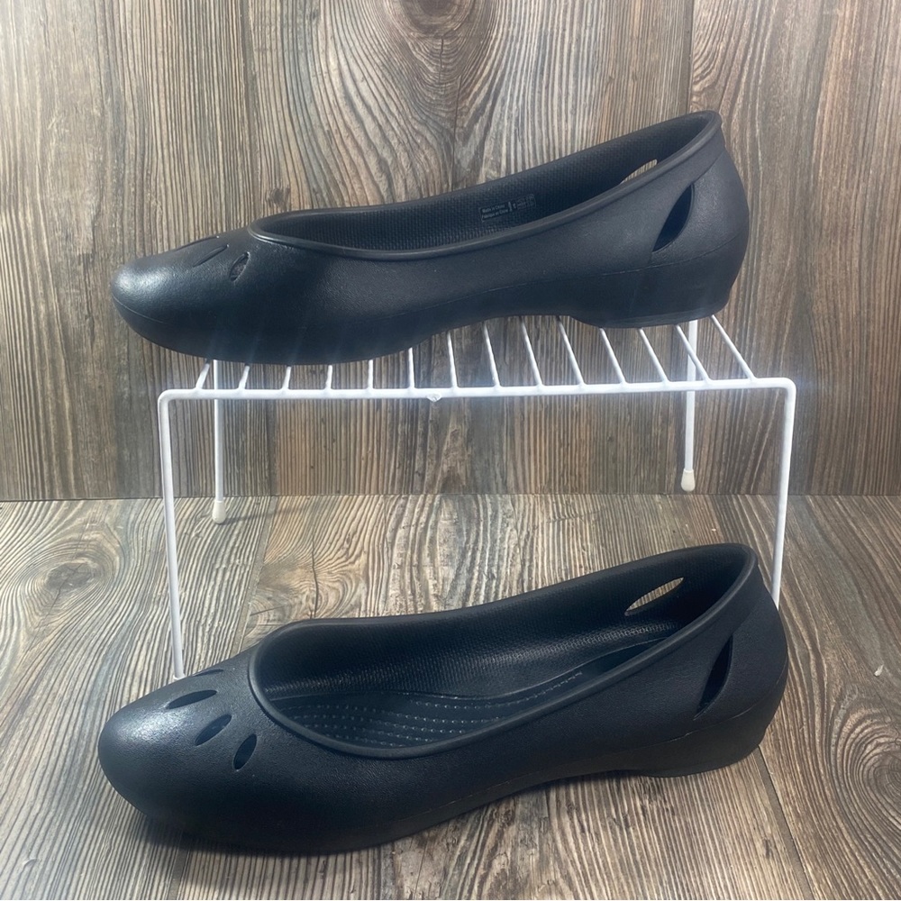 Crocs Kelli Women's Size 10 Black Slip On Ballet Flats